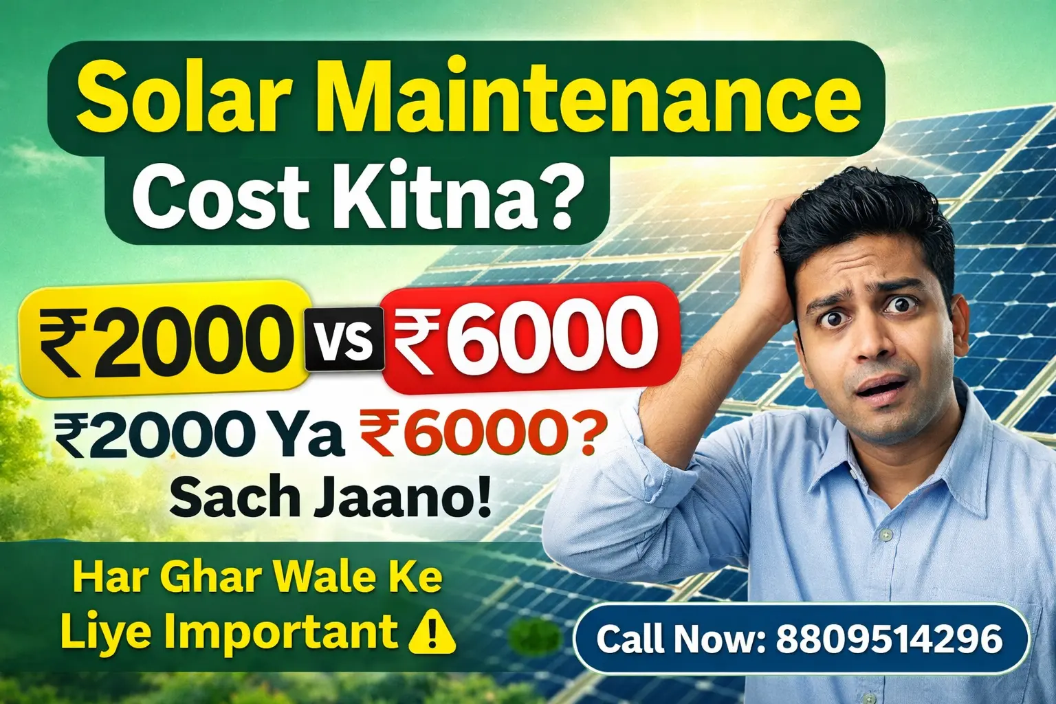 Solar System Lagane ke Baad Maintenance Cost Kitna Hota Hai? (2026 Bihar Complete Guide)