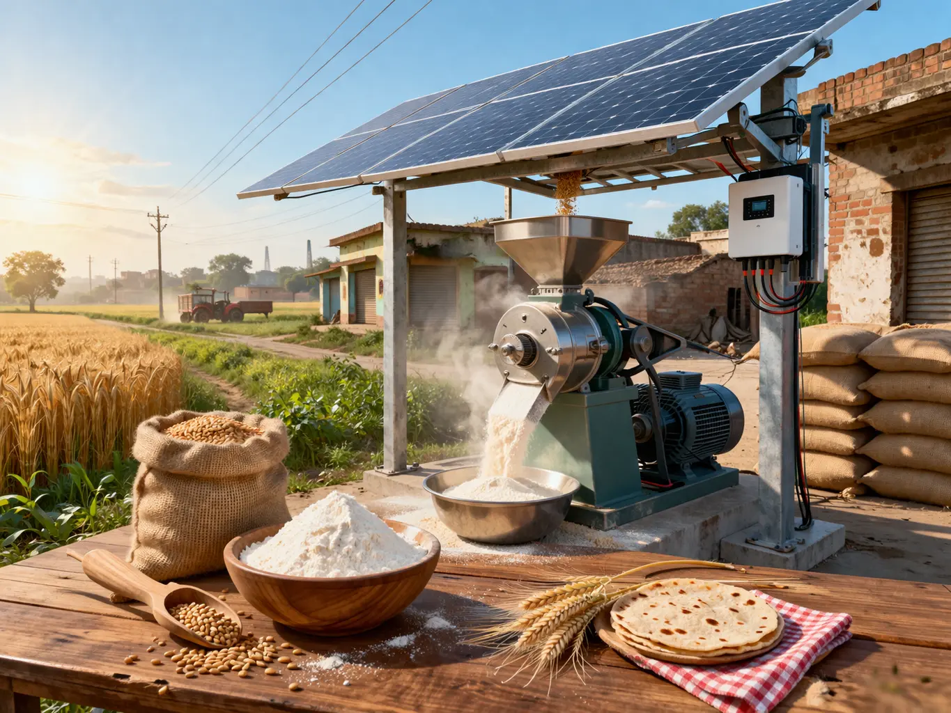 Atta Chakki Solar System Price in Bihar 2026 – 3HP, 5HP, 10HP Commercial Setup Cost (Begusarai Best Deal)