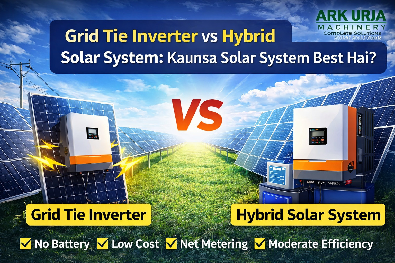 Grid Tie Inverter Kya Hota Hai? Hybrid Solar System Se On Grid System Kyu Best Hai (Complete Guide 2026)